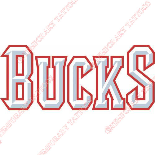 Milwaukee Bucks Customize Temporary Tattoos Stickers NO.1074